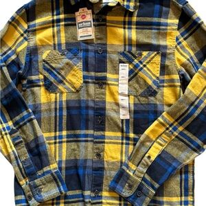urban pipeline Yellow & Navy Plaid Button-Down Shirt